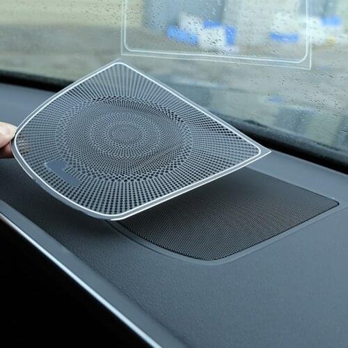 For BMW X5 G05 2019 Aluminum Alloy Black Car Dashboard Speaker Cover Trim Accessories