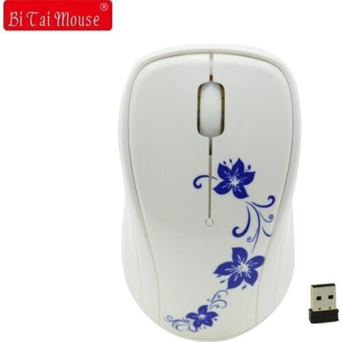 Bts-031 2.4Ghz Chinese blue and white porcelain Wireless Mouse Optical Mice 1200DPI Wireless Mouse For Computer ,PC