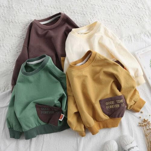 2021 Letters Spring Autumn Tops Boys Sweatshirts Jacket Coat Kids Overcoat Outwear Teenager Children clothes High Quality