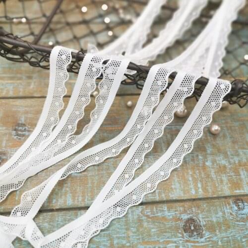 20Meters White Black Elastic Lace Trim Edge High Quality Stretch Embroidery Ribbon Fabric Sewing Supplies DIY Underwear Lingerie