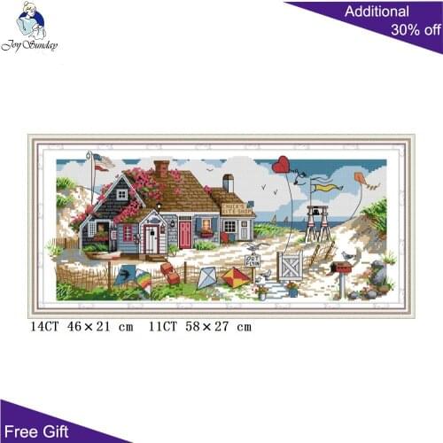 Joy Sunday Love Home Cross Stitch FA077 14CT 11CT Counted and Stamped The Home Of Love Needlework Cross Stitch Kits