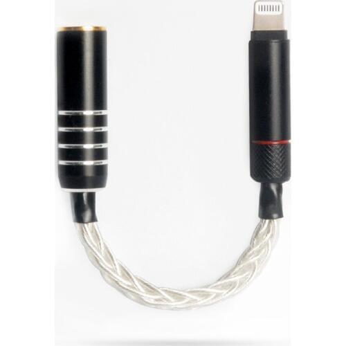 OKCSC Adaper Cable 2.5mm 4.4mm Balanced Female Plug 3.5mm to lightning Male Connector Single Crystal Copper Silver Plating