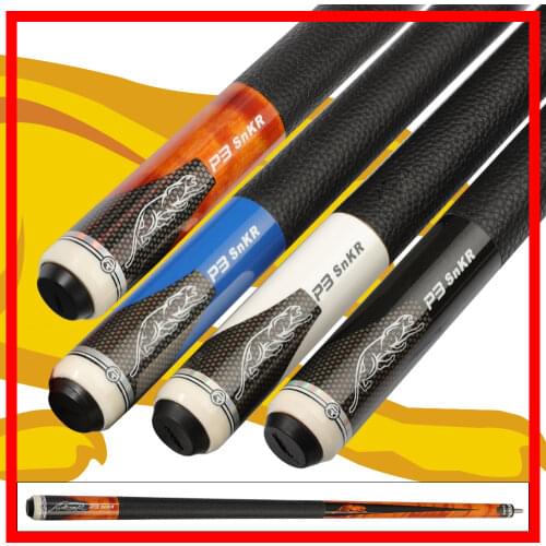 PREOAIDR 3142 P3 Billiard Pool Cue Stick/Kit with Pool Cue 13mm 11.5mm 10mm Tips Black White Blue Orange Colors China