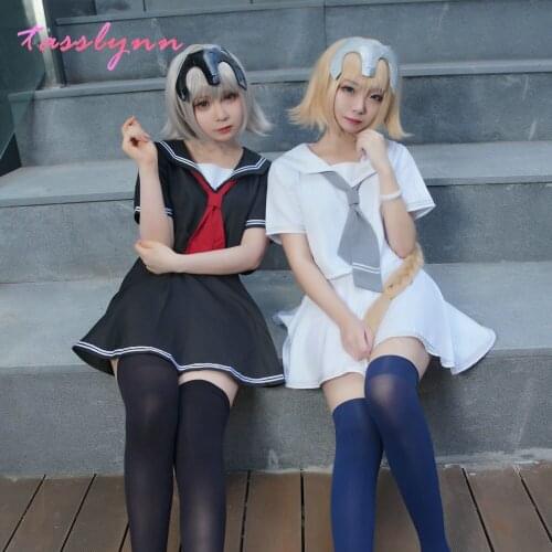 Anime Cosplay Fate Joan of Arc Costumes Jeanne D'Arc Cosplay FGO Halloween Costumes for Women Japanese Uniform Babydoll