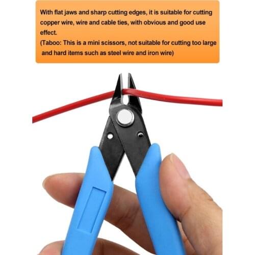 Diagonal Cutting Pliers High Carbon Steel Jaw Anti-Slip TPE handle Side Lightweight Cutting Nippers for 3D Printer