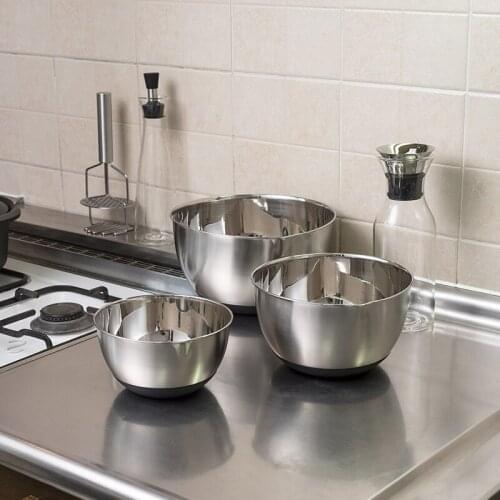 Mixing Bowl Stainless Steel Mixing Bowls Nesting Storage Bowls Set Kitchen Salad Bowl Cooking Bowl Baking Accessory with Scale