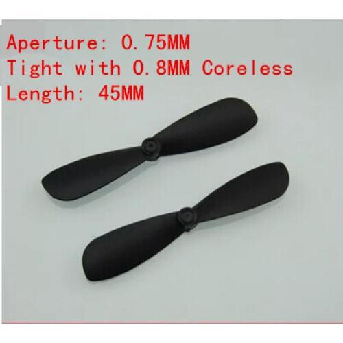 Coreless motor 45MM small propeller shaft reverse paddle tight with 0.8MM DIY model aircraft remote control toy aircraft parts