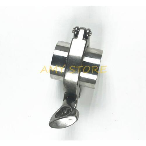 Set 38mm Pipe O/D Sanitary 1.5" Tri Clamp Welding Ferrule + Tri Clamp + Silicon Gasket SS304 Stainless Steel For Homebrew