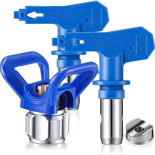3Pc 415/515 Spray Tips Airless Paint Spray Sprayer Tip Guard Nozzle Seat Replacement For Airless Spray Paint Tip Nozzle
