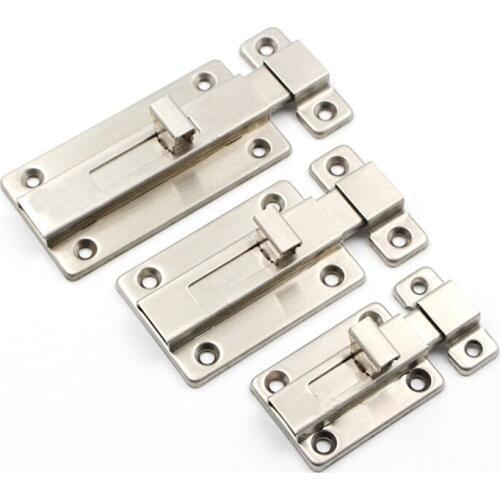 Stainless Steel Door Latch Bolt Latch For Bathroom, Toilet, Window, Bedroom, Furniture 2/3/4 inch Long Door Lock Slide Bolt