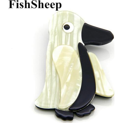 New Animal Style Penguin Brooches And Pins Lovely Resin Acrylic Brooch For Women Dress Accessory Jewelry New Year Gifts