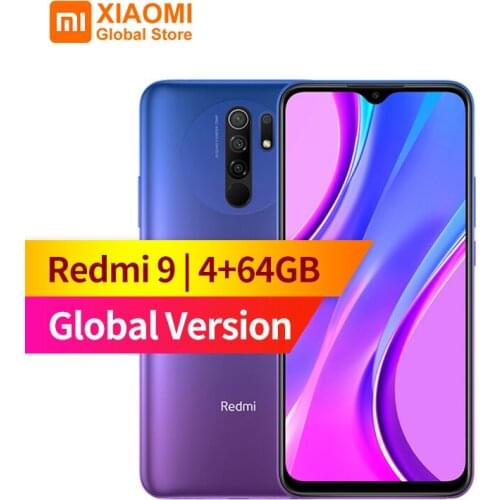 Original Global Version Xiaomi Redmi 9 Smartphone 4GB 64GB Helio G80 13MP+8MP Camera 6.53 inch Display 5020mAh Mobile Phone