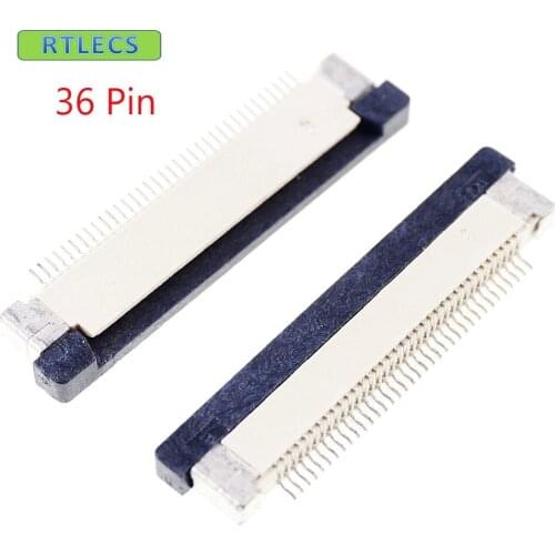 10pcs FPC connector 0.50 mm 0.020" 36 Position Bottom Contact Right angle SMD ZIF Slide Lock Surface Mount drawer