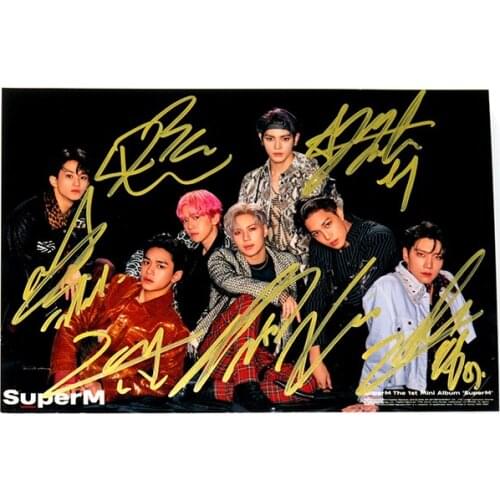 Hand signed SuperM autographed origina group photo 5*7 K-POP 092019C