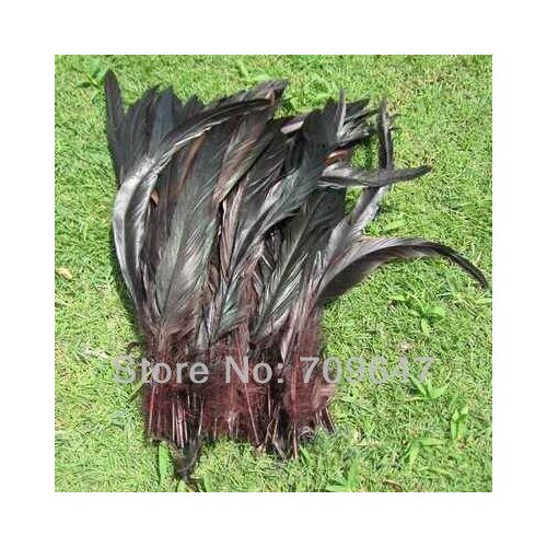 Plume Decoration! 50PCS/LOT 10-12inch(25-30cm) DYED COFFE HALF BRONZE COQUE ROOSTER TAIL FEATHERS ,Rooster Feather