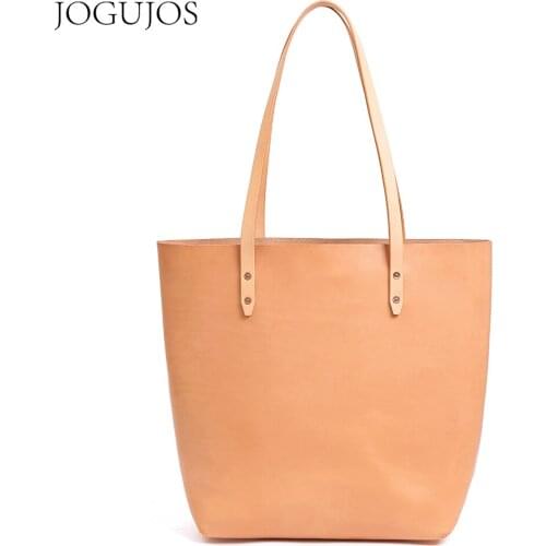 JOGUJOS Genuine Leather Fashion Handbags for Women Luxury Designer Shoulder Bag for Ladies Hand Bags Vintage Women Casaul Tote