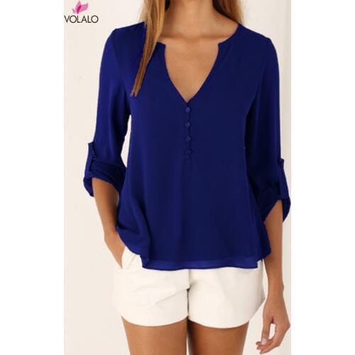VOLALO Womens Office Shirts
