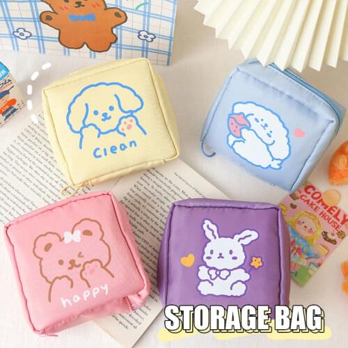 W&G Cartoon Sanitary Cotton Bag Physiological Period Pad Storage Bag Portable Monthly Cotton Bag