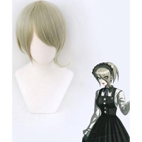 Danganronpa V3 Tojo Kirumi Women Short Wig Cosplay Costume Dangan Ronpa Heat Resistant Synthetic Hair Carnival Party Wigs