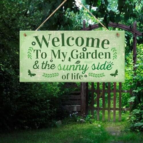 Durable 1 Set Good Wooden Garden Decorative Sign Wood Plaques Sign Burr Free for Dorm