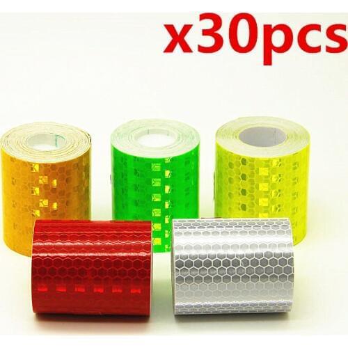 100 pcs Reflective Decoration Automobiles Warning Safety Tape Film Auto Reflector tape sticker