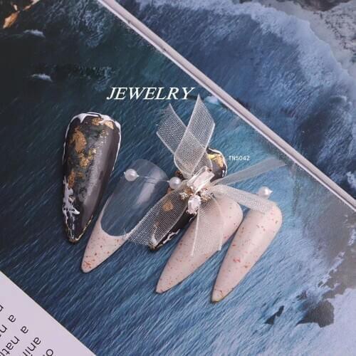 5pcs Zircon lace butterfly nail art zircon nail jewelry crystals rhinestones nails accessories nail art decorations nail charms