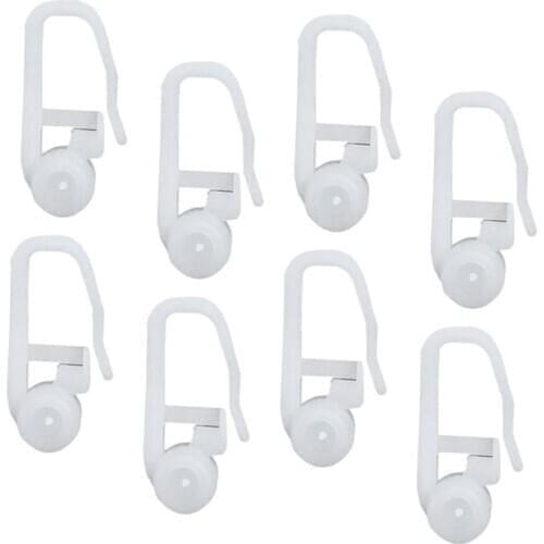 50/100 Pcs Bed Curtain Special Hook Curtain Hanging Ring Curtain Roll Curtain Roller Blind Sliding Curtain Hooks with Ball Track