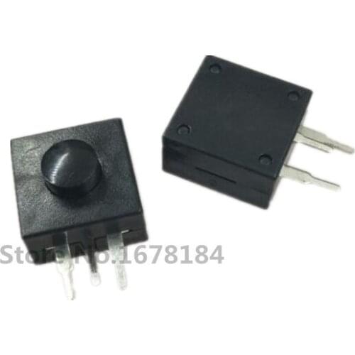 50PCS 213WD Flashlight Push Buttons Switches 12*12MM Side 3pins 2 On 1 Off Self-Locking Flash Light Switchs