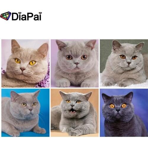 DIAPAI 5D DIY Diamond Painting Full Square/Round Drill "Animal cat landscape" 3D Embroidery Cross Stitch 5D Decor Gift