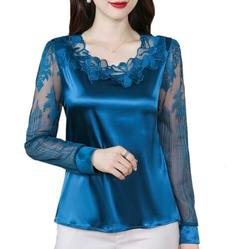 Aoxison Womens Satin Shirts