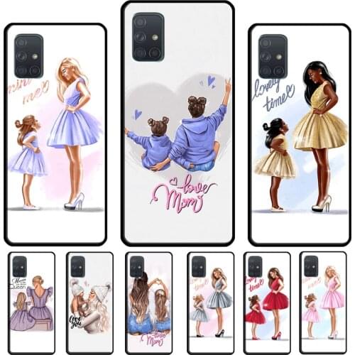 Super Mom Baby Girl Son Daughter For Samsung Galaxy A72 A32 A12 A51 A71 A01 A02S A20e A21S A50 A70 A40 A42 A52 Phone Case