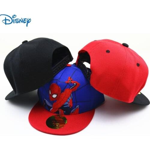 Disney Marvel Childrens Hat Superhero Spider-Man Kids Boys Girls Baseball Cap Flat Brim Adjustable Hip Hop Hat Casual Hat