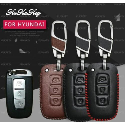 Remote Smart Car Key Case Cover For Hyundai Elantra Sonata Tucson Verna I30 IX45 Auto Key Chain Holder Leather Accessories Style