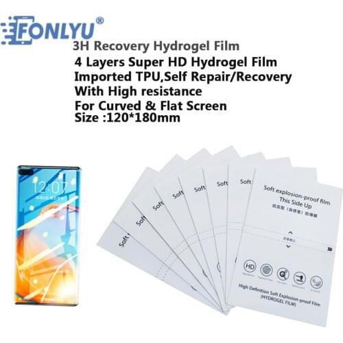FONLYU 3H Recover hydrogel Film Compatible For Screen Protector Film Cutting Machine Phone Protect Front and Back Film 40pcs/lot