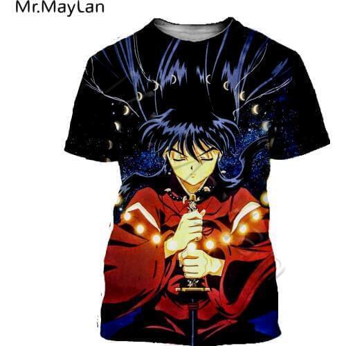 3D Print Japanese Anime Inuyasha T shirt Men/Women harajuku style Tshirt Short Sleeve Tee Shirt homme 90s streetwear Casual Tops