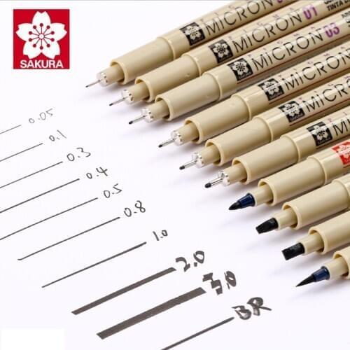 SAKURA Cherry Blossom Needle Pen Waterproof Hook Line Pen Hand-painted Students Use Manga Jane Pen Stroke Art Anime Drawing Pen