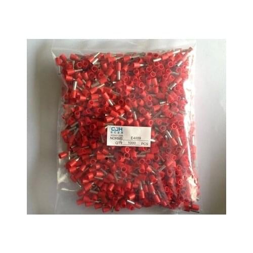 E4009 INSULATED BOOTLACE FERRULE TERMINAL ( FOR 2.5mm2 cable) crimp connector any colour