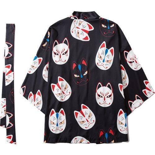New Samurai Japanese Kimono Cardigan Vintage Japanese Style Girl Kimono Traditional Clothing Kimono Asian Clothes Short Yukata