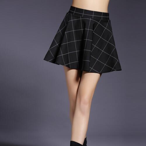 Classic Plaid Skirt Spring Autumn New Womens High Waist Miniskirt 2020 Elegant School Pleated Skirts