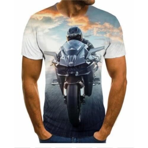 Cool Racing Graphics T-Shirt locomotive 3d Printed BoyS T -Shirt Summer Fashion Tops Punk T -Shirt BoyS Plus Size Streetwear