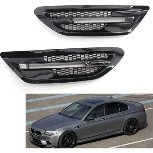 Car Side Air Vent Cover Trim Side Fender Cover Grille for Bmw F10 Sedan 5-series M5 2011- 4dr