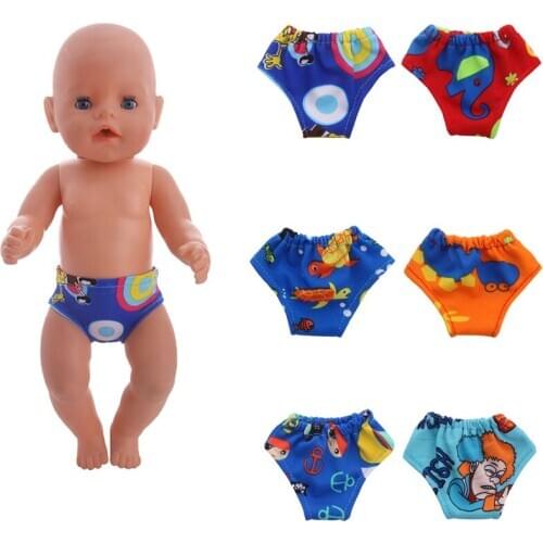 Cute Animation Pattern For Dark Series Of Underwear For 18 Inch American Dolls & 43 Cm New Born Baby Items,Gifts For Children