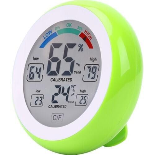 Multifunctional Digital Thermometer Hygrometer Temperature Humidity Meter Touch Screen Multicolor Min Value Trend Display