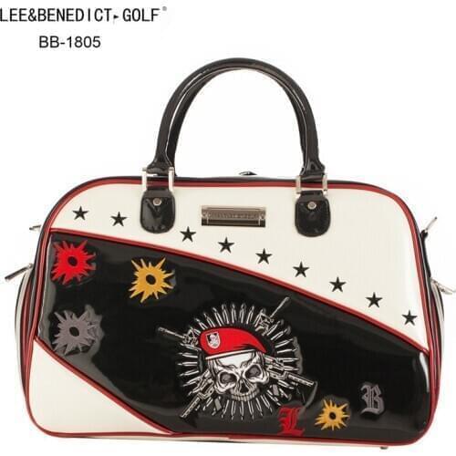 New LeeB Golf Clothing Bag Portable PU Bag Fashion And Personality Handbag With Double-Sided Embroidery Outdoor Sports Zipper