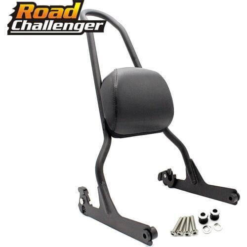 Passenger Backrest Sissy Bar Pad For Harley Fatboy Softail FXST FLST CVO Black Motorcycle Detachable Backrest Sissy Bar