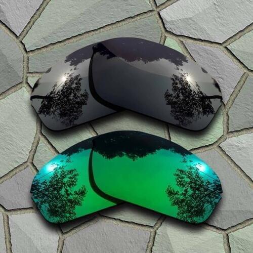 Grey Black&Jade Green Sunglasses Polarized Replacement Lenses for Oakley Half Wire 2.0
