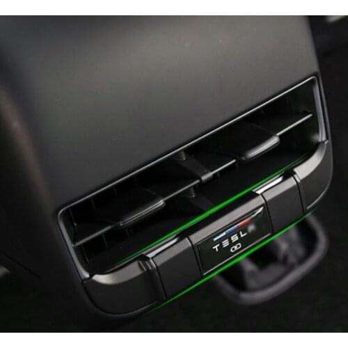 Port Exhaust Modification Usb Rear Charging Port Decoration Protective Cover Modification Auto Accessories For Tesla Model 3