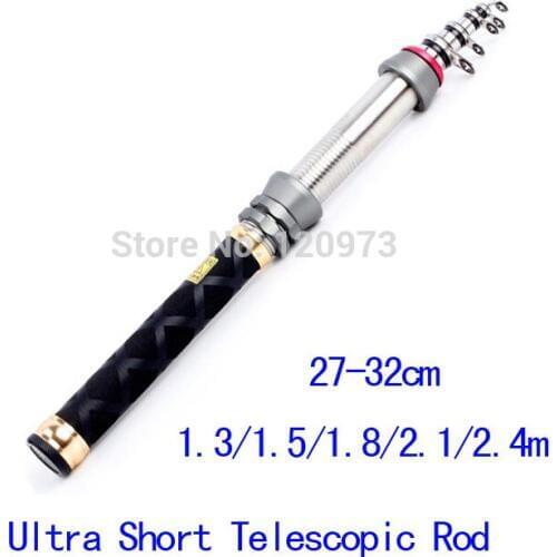 Portable Ultra Short Rock Fishing Rod 1.3m 1.5m 1.8m 2.1m 2.4m Super Hard Strong Action Sea Rod Telescopic Rod Children Rod