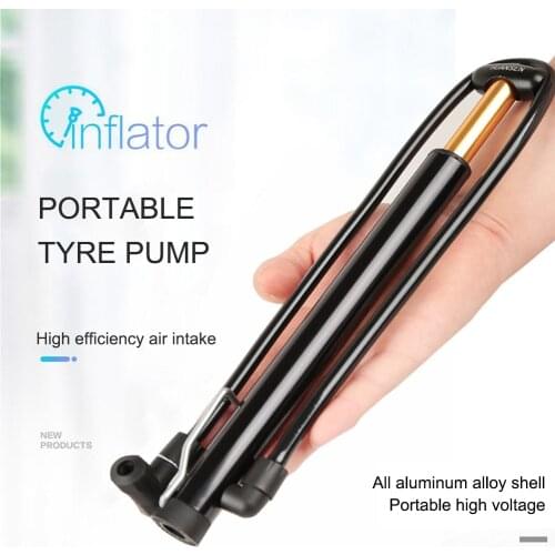 Portable Bike Floor Pump High Pressure Bicycle Air Pump Aluminum Cycling foot-operated Mini Road MTB Bicycle Tire Pump
