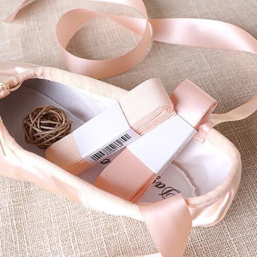 USHINE professional high quality satin ballet shoes ribbons laces ballet pointe shoe laces ballerina girls woman